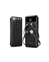 Charmast 2-Pack | Built-in Cables | 10000mAh LED Display Power Bank Charmast 2-Pack | Built-in Cables | 10000mAh LED Display Power Bank