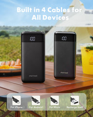 Charmast 2-Pack | Built-in Cables | 10000mAh LED Display Power Bank Charmast 2-Pack | Built-in Cables | 10000mAh LED Display Power Bank