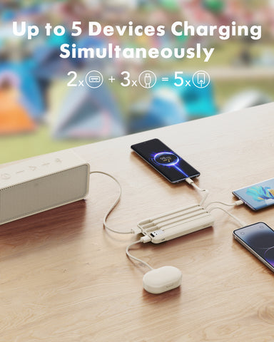 Charmast 20000mAh Power Bank with Built-in Cables | USB C Battery Pack Charmast 20000mAh Power Bank with Built-in Cables | USB C Battery Pack