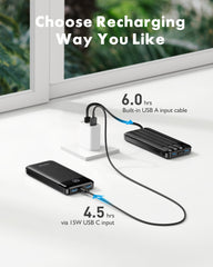 Charmast 2-Pack | Built-in Cables | 10000mAh LED Display Power Bank Charmast 2-Pack | Built-in Cables | 10000mAh LED Display Power Bank