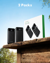 Charmast 2-Pack | Built-in Cables | 10000mAh LED Display Power Bank Charmast 2-Pack | Built-in Cables | 10000mAh LED Display Power Bank