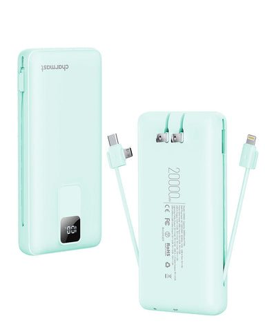 Charmast 20000mAh Portable Charger with Built-in Cables and Wall Plug Charmast 20000mAh Portable Charger with Built-in Cables and Wall Plug