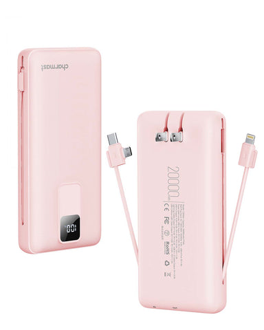 Charmast 20000mAh Portable Charger with Built-in Cables and Wall Plug Charmast 20000mAh Portable Charger with Built-in Cables and Wall Plug