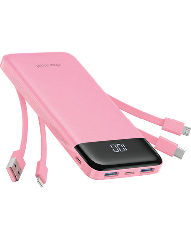 Charmast 10000mAh Built-in Cables | Ultra Slim | LED Display Power Bank Charmast 10000mAh Built-in Cables | Ultra Slim | LED Display Power Bank