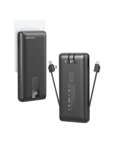 Charmast 20000mAh Portable Charger with Built-in Cables and Wall Plug Charmast 20000mAh Portable Charger with Built-in Cables and Wall Plug