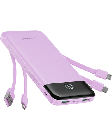 Charmast 10000mAh Built-in Cables | Ultra Slim | LED Display Power Bank Charmast 10000mAh Built-in Cables | Ultra Slim | LED Display Power Bank
