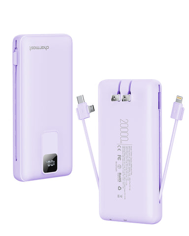 Charmast 20000mAh Portable Charger with Built-in Cables and Wall Plug Charmast 20000mAh Portable Charger with Built-in Cables and Wall Plug