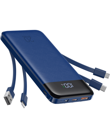 Charmast 20000mAh Power Bank with Built-in Cables | USB C Battery Pack Charmast 20000mAh Power Bank with Built-in Cables | USB C Battery Pack