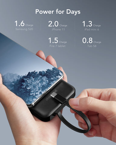 Charmast 10000mAh Built-in Cables | Ultra Slim | LED Display Power Bank Charmast 10000mAh Built-in Cables | Ultra Slim | LED Display Power Bank
