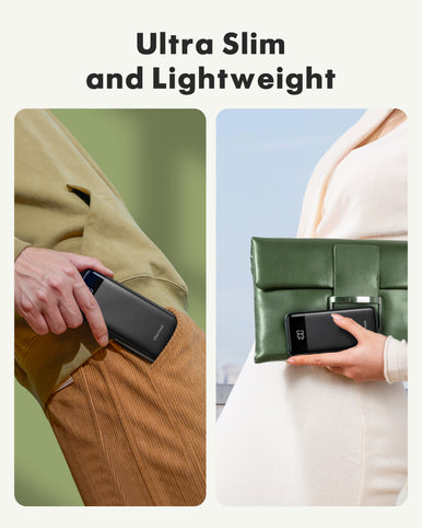 Charmast 2-Pack | Built-in Cables | 10000mAh LED Display Power Bank
