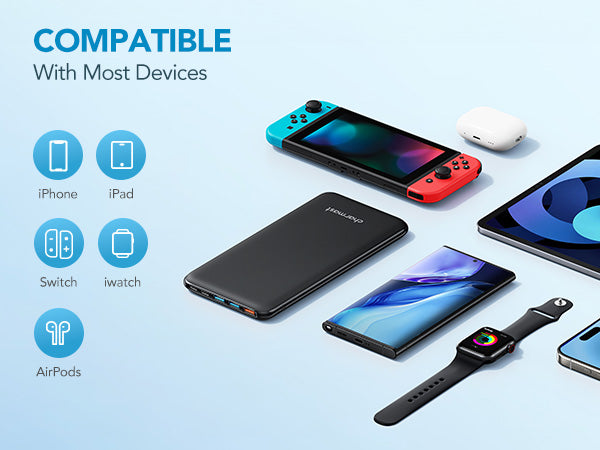 Charmast 26800mAh Power Bank | Ultra Slim | Multiple Ports | 18W